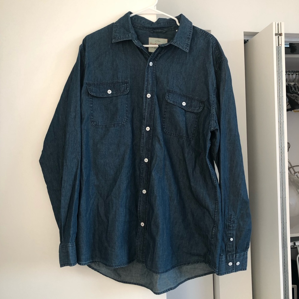 Men’s denim button down shirt